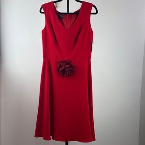 NWT Elegant Cynthia Howie Red Sleeveless Dress Size 10
